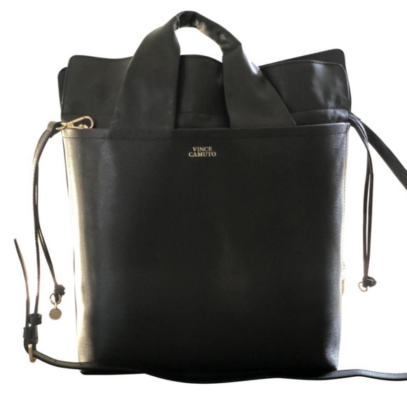 Vince Camuto Handbags - Vince Camuto 'Asti' Leather Tote Bag in Black